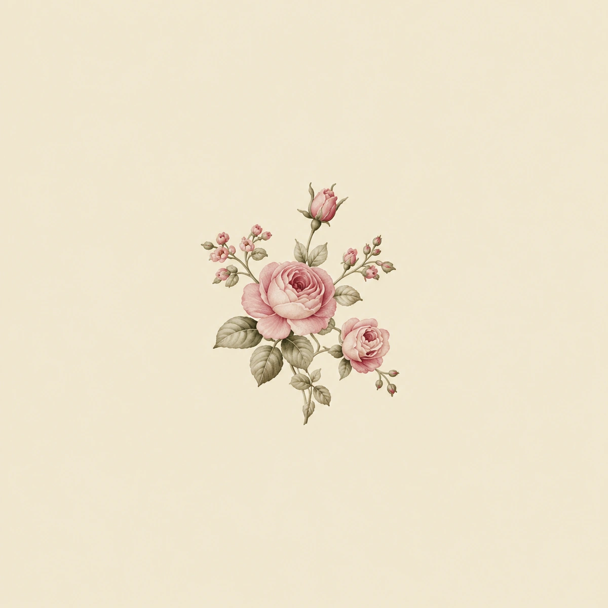 褪せた薔薇の壁紙
