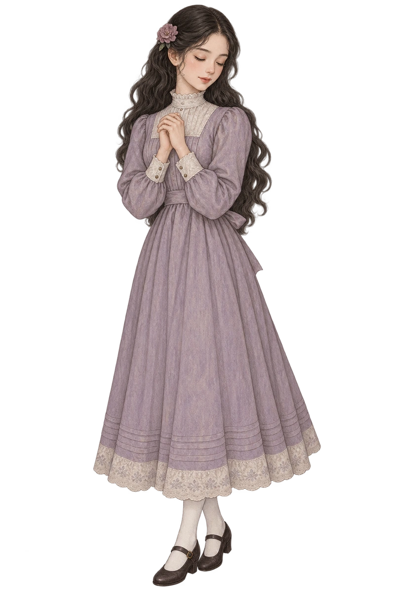 願いごとをする少女