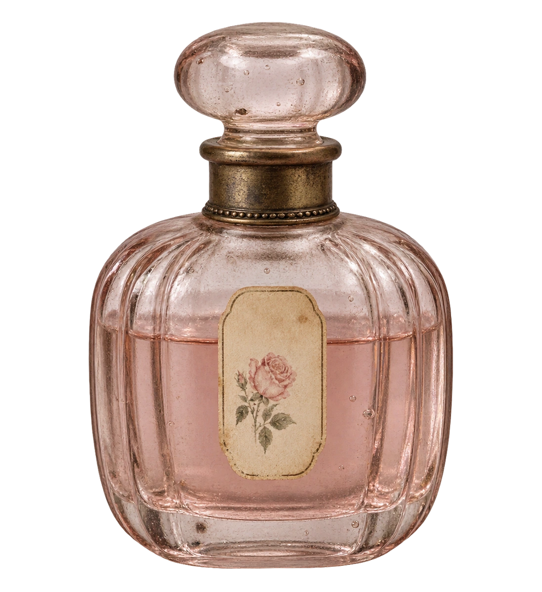 古い薔薇色の香水瓶