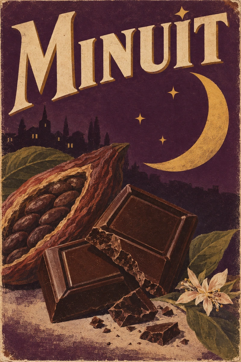 夜更けのチョコレート広告