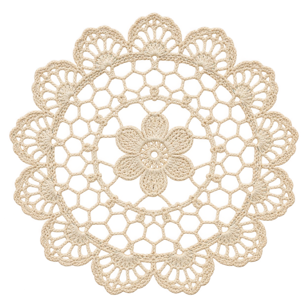 花芯の丸ドイリー