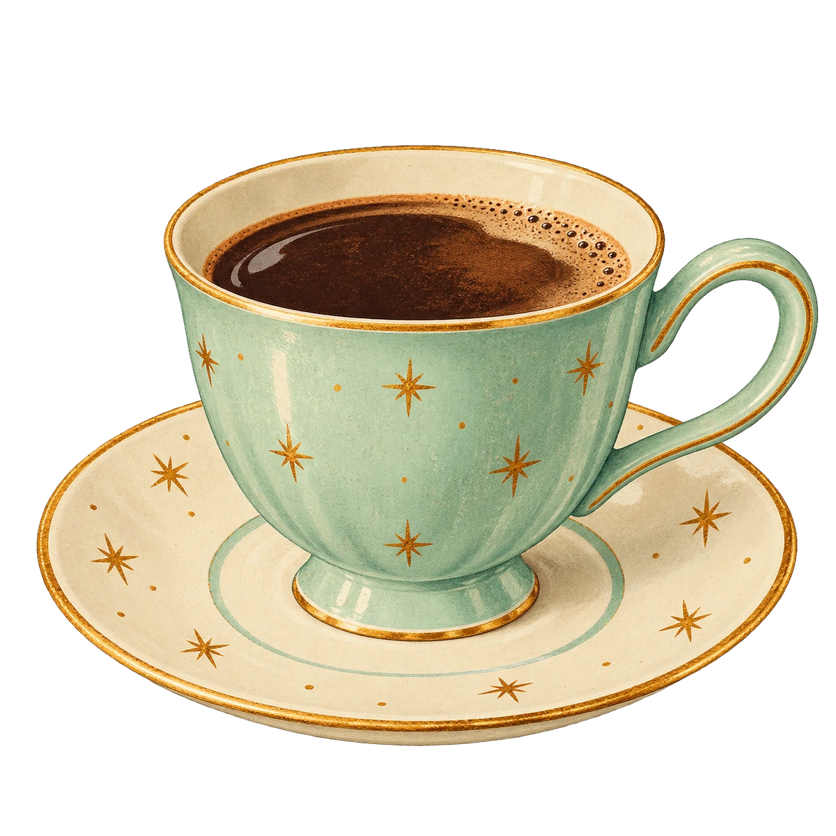 星模様のコーヒーカップ