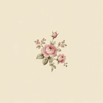 褪せた薔薇の壁紙