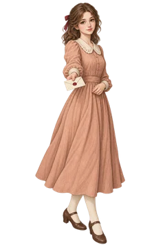 手紙を差し出す少女