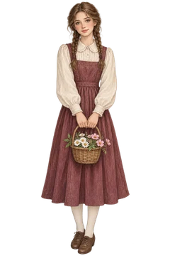 花籠を持つ少女
