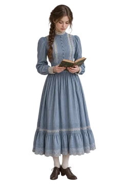 洋書を読む少女