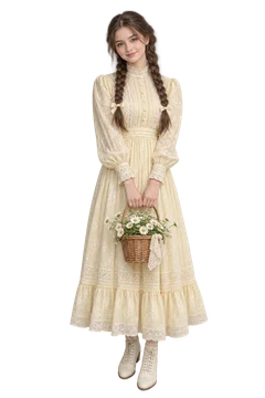 花籠を抱える少女