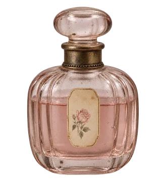古い薔薇色の香水瓶
