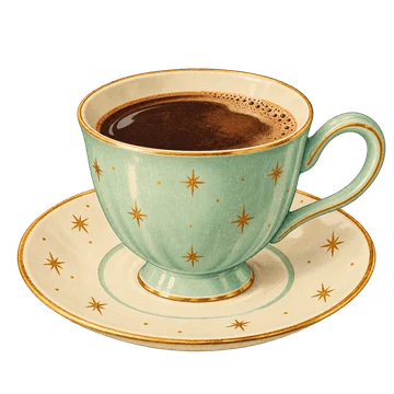 星模様のコーヒーカップ