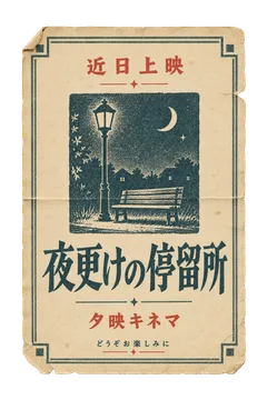 夕映キネマの次回上映予告の昭和レトロな紙もの素材